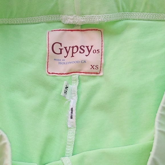 Gypsy 05 Green Leggings W/Brooches Sz XS - Picture 4 of 6